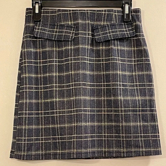 MODCLOTH Sweet Silver Linings Plaid Mini Skirt - Picture 2 of 7